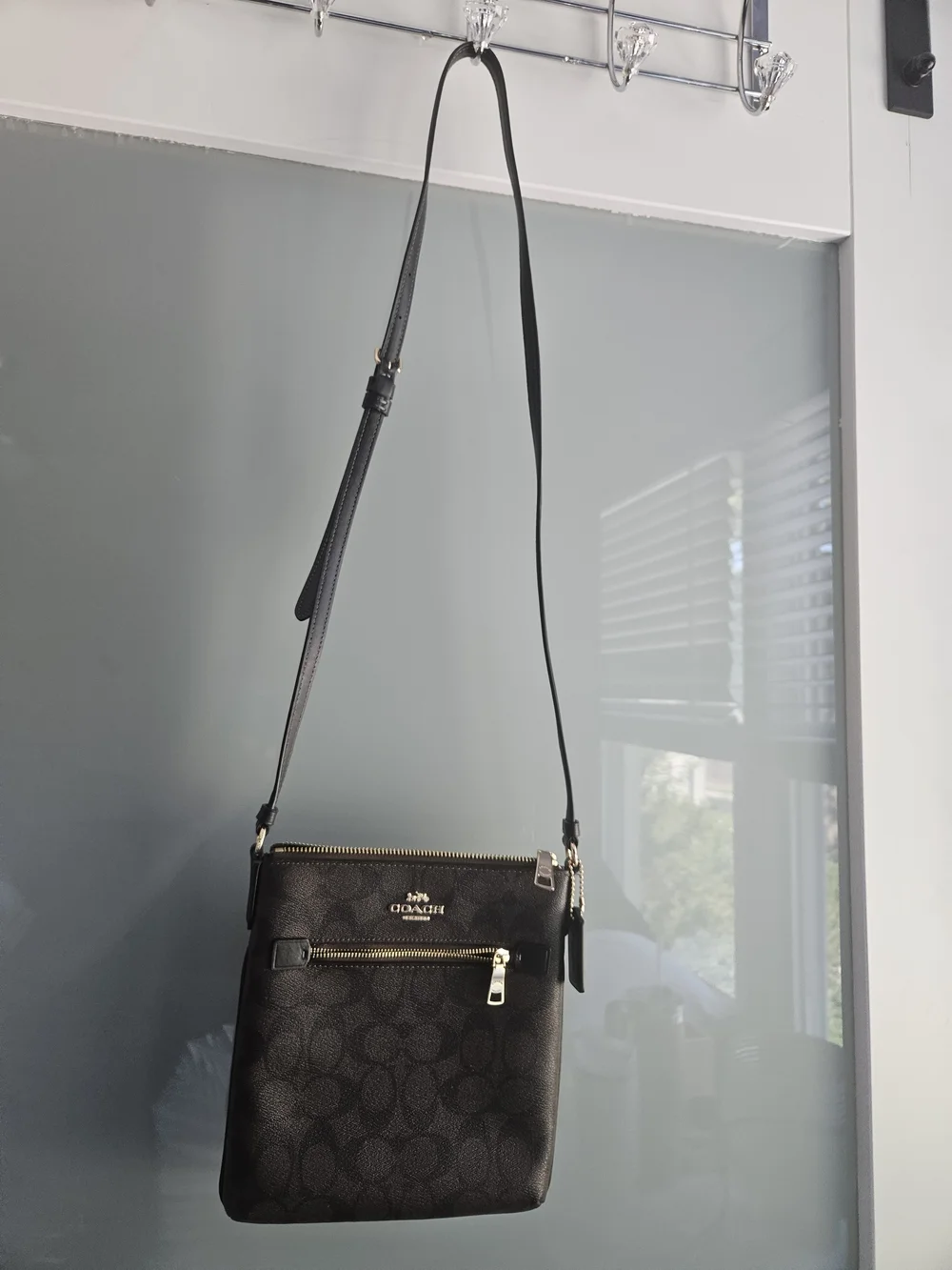 COACH Brown Signature Crossbody Bag